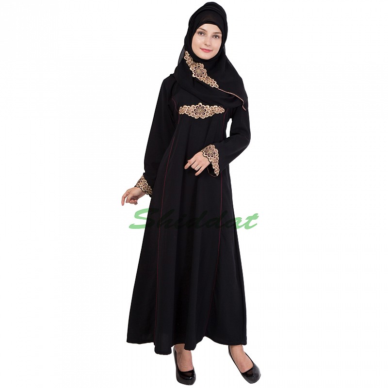 Women's abaya online | Islamic Firdous abaya with hijab black colored i...